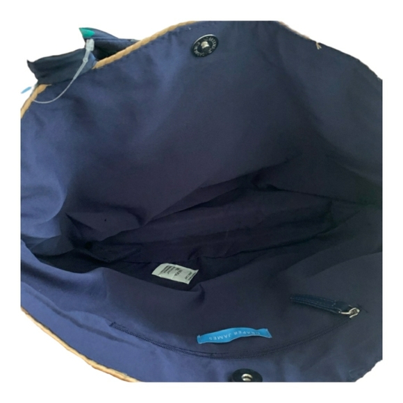 NWT WOMEN'S DRAPER JAMES STRAW TOTE WITH FLORAL SCARF - Picture 9 of 9